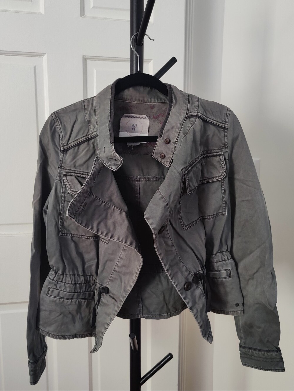 Anthropologie | SM | Military Style Gray Cotton Utility Jacket